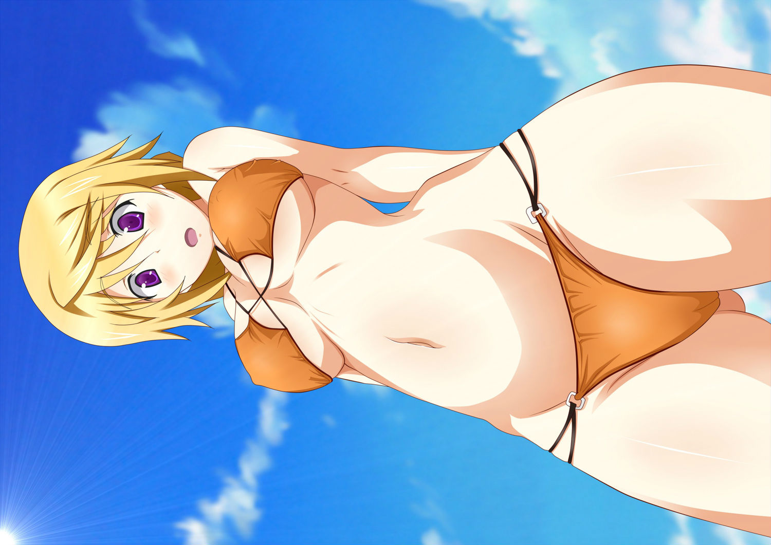 漫画比基尼妹子露巨乳美图（1）